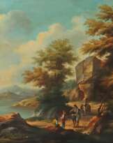 Maler des 19. Jh. ''Ideallandschaft'', Darstellung mit