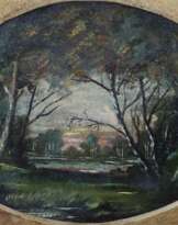 Schule von Barbizon ''Herbstlandschaft'', Blick auf ein