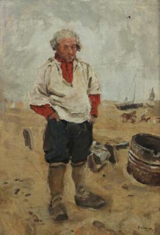 Belgischer Maler des 19./20. Jh. ''Fischer aus Heyst'', - photo 1