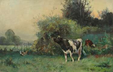 Neumann, M. Maler des 19./20. Jh.. ''Kühe auf der Wiese