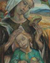 Diller, P. M. Maler des 20. Jh.. ''Mutter mit Kind'', u