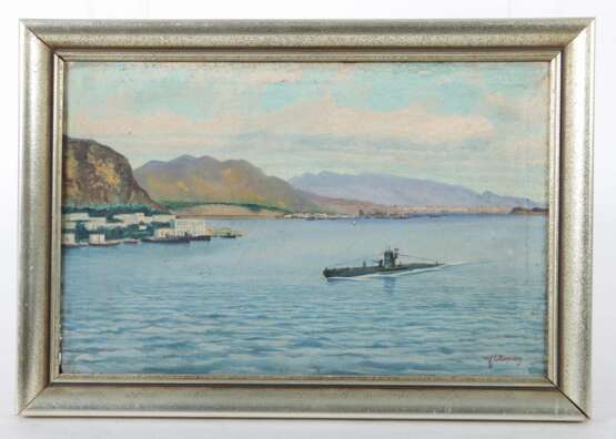 Russischer Maler des 20. Jh. ''U-Boot vor der Küste'', - photo 2