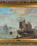 Каталог товаров. Reiner Dahlen (1837, Köln - 1874, Düsseldorf) - Segelboote im Hafen