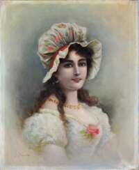 Jugendstil Damenporträt Ende 19. Jh. - sign. "J. Bouché"