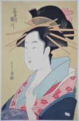 Japanischer Holzschnitt, Porträt einer Dame / Geisha