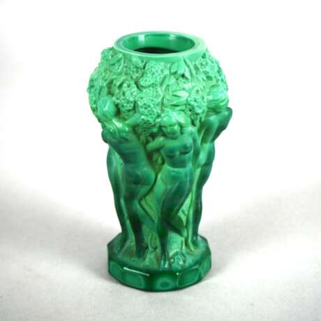 Malachitglas Vase, wohl Gablonz um 1930 - photo 1