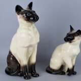 2 Keramik Siamkatzen, Beswick, England - photo 1