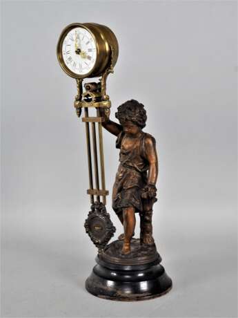 Figuren Schwingpendel Uhr, Frankreich um 1880 - Foto 1