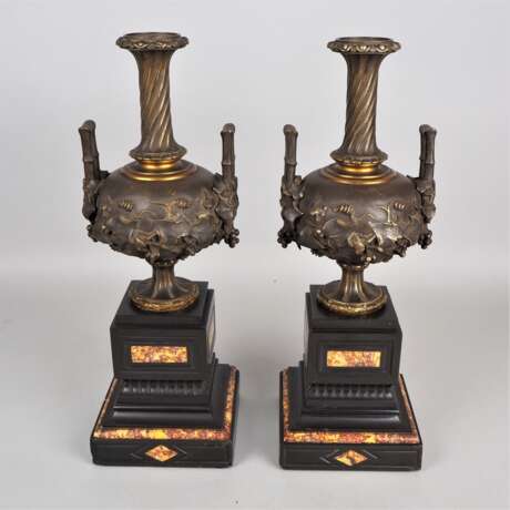 Paar Zieraufsteller, Bronze, um 1890 - Foto 1