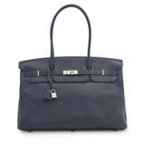 A BLEU MARINE TOGO LEATHER JPG SHOULDER BIRKIN 45 WITH BRUSHED PALLADIUM HARDWARE - photo 1