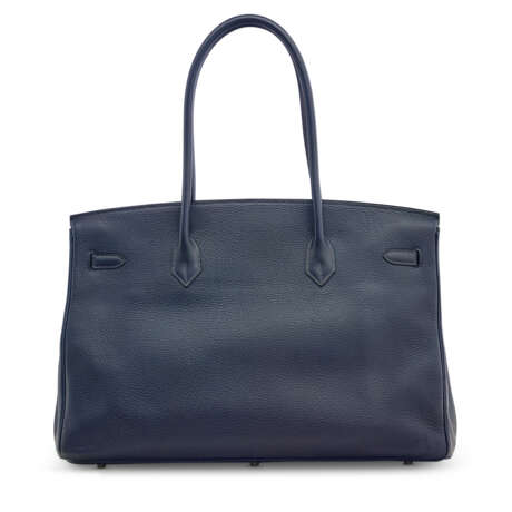 A BLEU MARINE TOGO LEATHER JPG SHOULDER BIRKIN 45 WITH BRUSHED PALLADIUM HARDWARE - photo 3