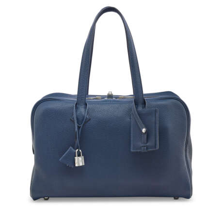 A BLEU ABYSSE CLÉMENCE LEATHER VICTORIA 36 WITH PALLADIUM HARDWARE - фото 1