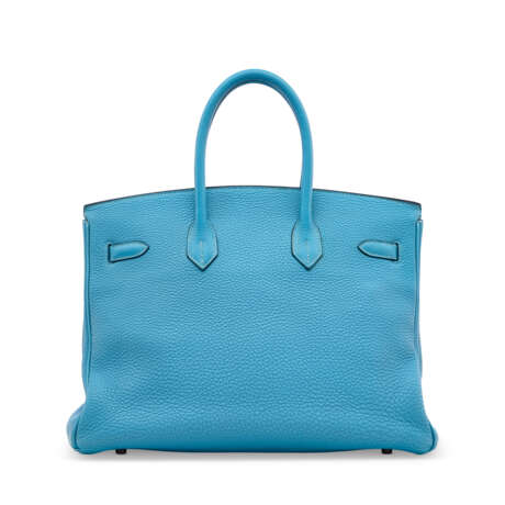 A BLEU JEAN CLÉMENCE LEATHER BIRKIN 35 WITH PALLADIUM HARDWARE - Foto 3