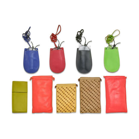 A GROUP OF NINE MULTICOLOR LEATHER POUCHES - photo 4
