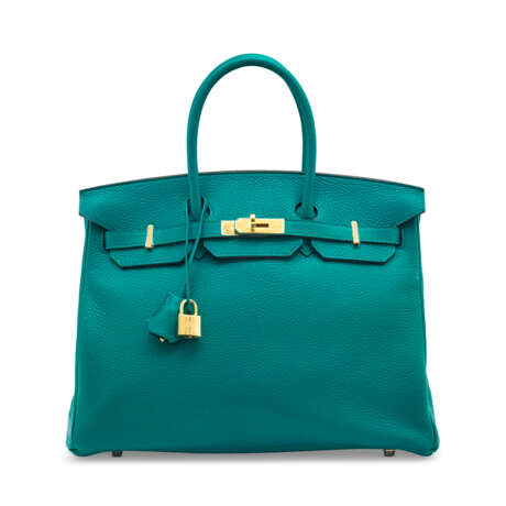 A BLEU PAON TOGO LEATHER BIRKIN 35 WITH GOLD HARDWARE - фото 1
