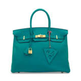 A BLEU PAON TOGO LEATHER BIRKIN 35 WITH GOLD HARDWARE - фото 2