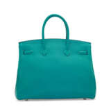 A BLEU PAON TOGO LEATHER BIRKIN 35 WITH GOLD HARDWARE - фото 4