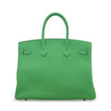 A BAMBOU CLÉMENCE LEATHER BIRKIN 35 WITH GOLD HARDWARE - фото 3