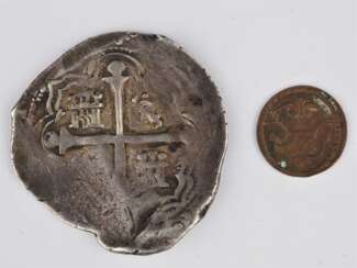 4 Reales Spanische Silbermünze ca. 1550-1600