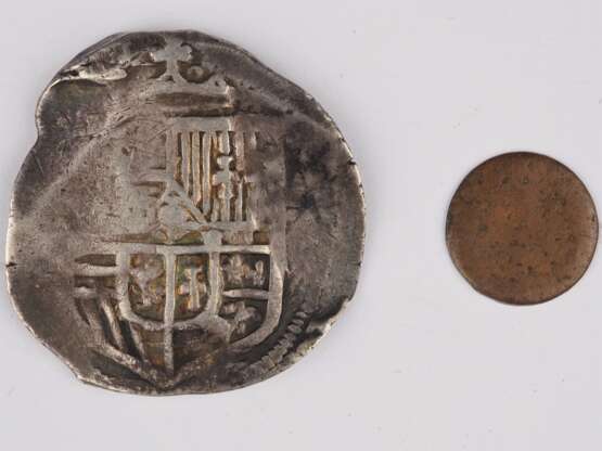 4 Reales Spanische Silbermünze ca. 1550-1600 - Foto 2