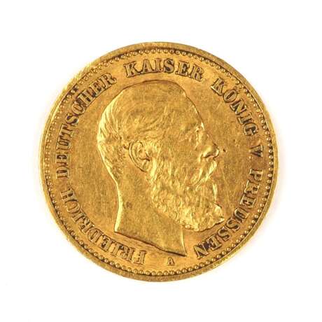 10 Mark Goldmünze, 1888, Friedrich III. von Preußen - Foto 1