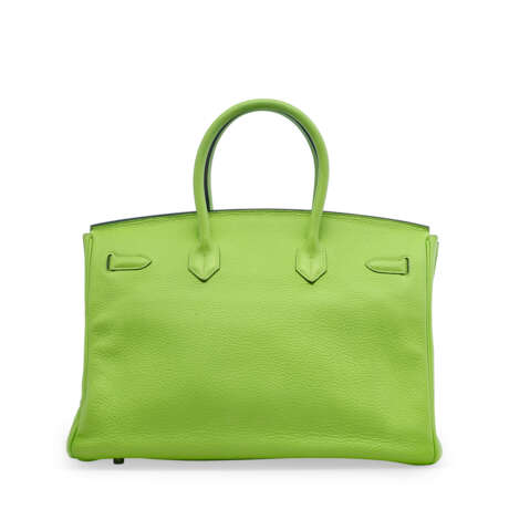 A VERT CRU TOGO LEATHER BIRKIN 35 WITH PALLADIUM HARDWARE - Foto 3