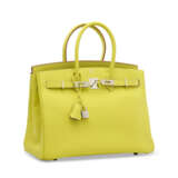 A LIME & GRIS PERLE EPSOM LEATHER CANDY BIRKIN 35 WITH PALLADIUM HARDWARE - photo 2