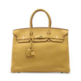 A CURRY CLÉMENCE LEATHER BIRKIN 35 WITH GOLD HARDWARE - фото 1