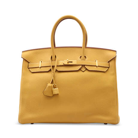 A CURRY CLÉMENCE LEATHER BIRKIN 35 WITH GOLD HARDWARE - фото 1