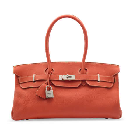 A SANGUINE CLÉMENCE LEATHER JPG SHOULDER BIRKIN 42 WITH PALLADIUM HARDWARE - photo 1