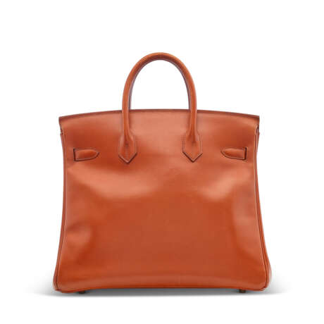 A BRIQUE CALF BOX LEATHER HAC BIRKIN 32 WITH GOLD HARDWARE - фото 3