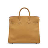A SABLE FJORD LEATHER HAC BIRKIN 32 WITH GOLD HARDWARE - фото 3