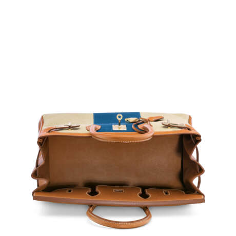 A LIMITED EDITION NATUREL BARÉNIA & CANVAS FLAG BIRKIN 35 WITH PERMABRASS HARDWARE - photo 6