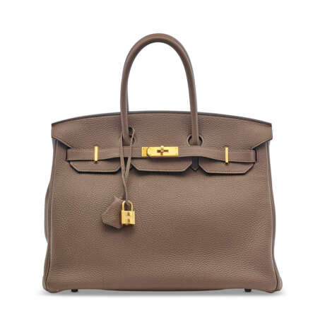 A BRÛLÉE CLÉMENCE LEATHER BIRKIN 35 WITH GOLD HARDWARE - фото 1