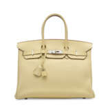 A PARCHEMIN CLÉMENCE LEATHER BIRKIN 35 WITH PALLADIUM HARDWARE - Foto 1