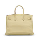 A PARCHEMIN CLÉMENCE LEATHER BIRKIN 35 WITH PALLADIUM HARDWARE - фото 3