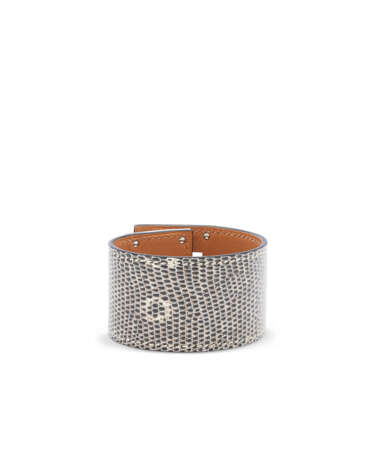 A MATTE OMBRÉ SALVATOR LIZARD KELLY DOG BRACELET WITH PALLADIUM HARDWARE - photo 3