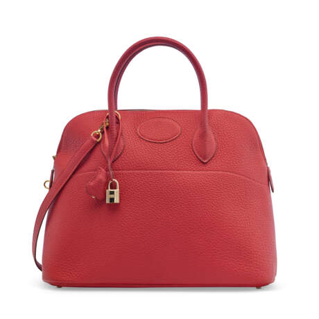 A ROUGE GARANCE EVERGRAIN LEATHER BOLIDE 35 WITH GOLD HARDWARE - photo 1