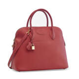 A ROUGE GARANCE EVERGRAIN LEATHER BOLIDE 35 WITH GOLD HARDWARE - photo 2