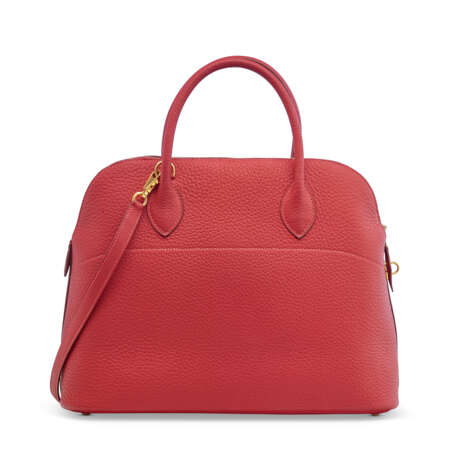 A ROUGE GARANCE EVERGRAIN LEATHER BOLIDE 35 WITH GOLD HARDWARE - photo 3