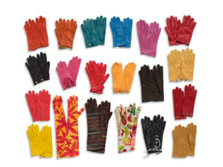 A GROUP OF TWENTY PAIRS OF MULTICOLOURED GLOVES
