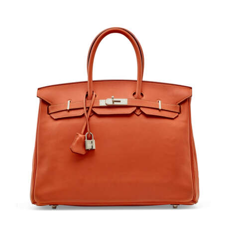 A ROSY SWIFT LEATHER BIRKIN 35 WITH PALLADIUM HARDWARE - фото 1