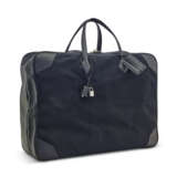 A BLACK SWIFT LEATHER & TOILE H TRAVEL VICTORIA 60 WITH PALLADIUM HARDWARE - фото 3
