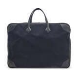 A BLACK SWIFT LEATHER & TOILE H TRAVEL VICTORIA 60 WITH PALLADIUM HARDWARE - фото 4