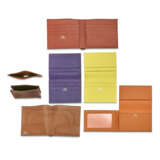 A SET OF SEVEN: TWO LIME & AMÉTHYSTE CHÈVRE LEATHER ÉVELYNE CARD HOLDERS, AN ORANGE EPSOM LEATHER ZANZIBAR CARD HOLDER, A TERRE CUITE OSTRICH MC2 WALLET, A GOLD EVERCOLOR LEATHER FOLDING CARD HOLDER, A CHAMOIS VEAU DOBLIS CARD HOLDER, AND A MARRON D'INDE - фото 2