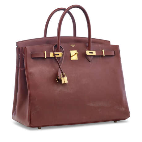 A HAVANE EVERGRAIN LEATHER BIRKIN 40 WITH GOLD HARDWARE - photo 2