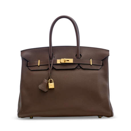 A CHOCOLAT CLÉMENCE LEATHER BIRKIN 35 WITH GOLD HARDWARE - photo 1