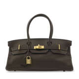 AN ÉBÈNE CLÉMENCE LEATHER JPG SHOULDER BIRKIN 42 WITH GOLD HARDWARE - Foto 1