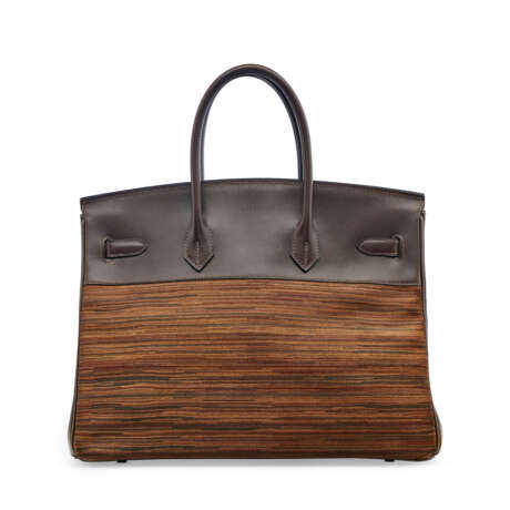 AN ÉBÈNE EVERCALF LEATHER & VIBRATO BIRKIN 35 WITH BRUSHED GOLD HARDWARE - фото 3