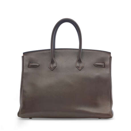 AN ÉBÈNE GULLIVER LEATHER BIRKIN 35 WITH GOLD HARDWARE - photo 4